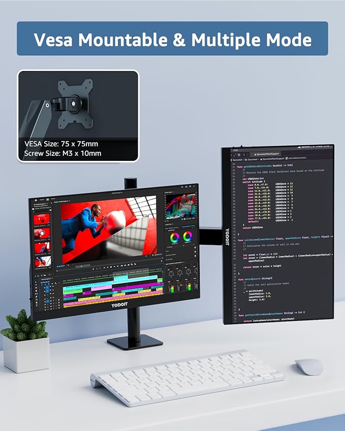 Yodoit Portable Monitor Touchscreen 10-Point 15.6" FHD IPS Display with USB Type C Port and Speakers with Smart Cover Compatible with PC, MacBook, Xbox (Black)