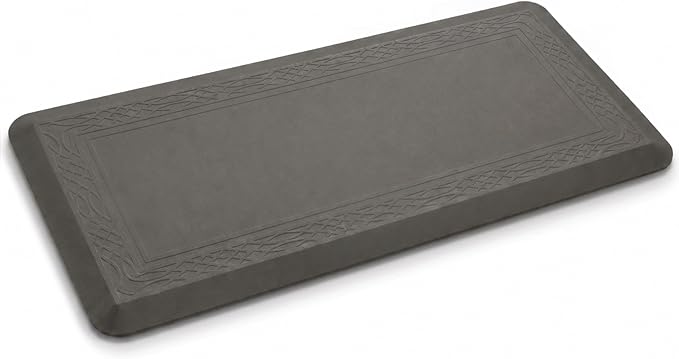 24 x 60 Inch Extra Support Anti Fatigue Comfort Kitchen Mat, Waterproof Long Kitchen Runner, Non-Slip Standing Desk Mat, Commercial Pads for Offices, Home, Garages (Bordeaux Grey, 24'' x 60'')