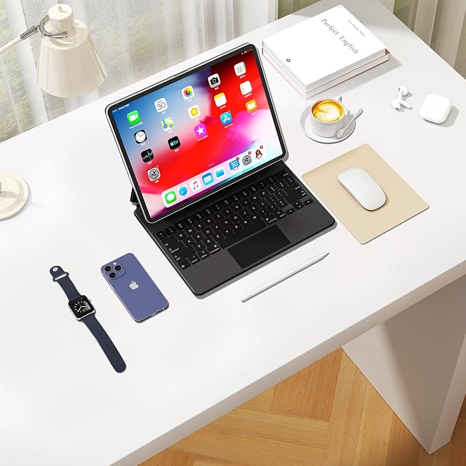 Leather Desk Pad Protector, Waterproof Mouse Pad, PU Desk Mat, Office Desk Cover, Desk Writing Mat for Office/Home/Work/Cubicle (Eggshell) 9x8 in