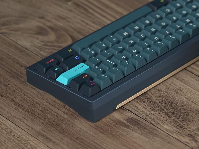 Kono KDS Solarized Dark Keycap Set - Base Kit, Artisan, Coding, Blue, Black, PBT Keycaps
