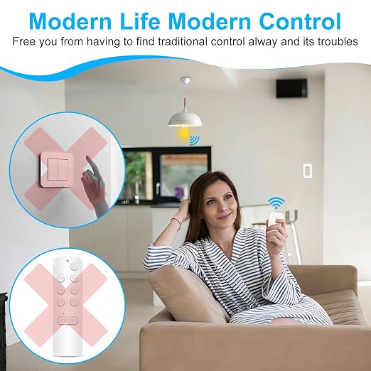 Remote Control E26 E27 Light Bulb Socket Adapter,GreenCyle Wireless Light Switch and 4 Standard Medium Base Lamp Socket Extender 2.3"(5.8cm),Screw-in,Max 500W,No Wiring Needed,500ft RF Range,for Lamp
