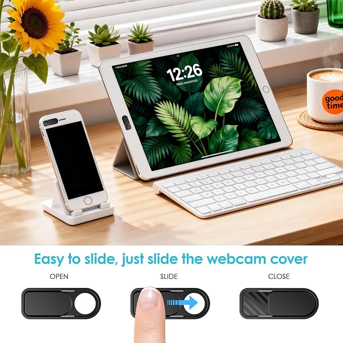 Webcam Cover Slide, Thin Camera Cover for Tesla Model Y/3, Car Cabin Camera Cover Slide for MacBook, iMac, Laptop, PC, iPad, Smartphone, iPhone 6/7/8 Plus, Laptop Camera Cover Protect Visual Privacy