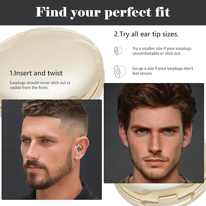 Ear Plugs for Sleeping Noise Cancelling, Soft for Concert, 20~30dB Reusable for Noise Reduction with 8 Ear Tips, Silicone Hearing Protection Earplugs for Sleep, Work
