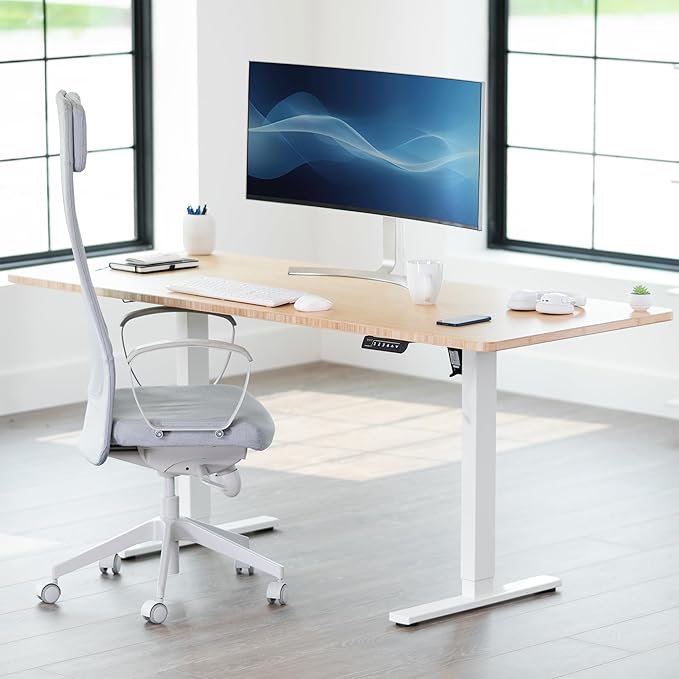 VIVO Universal 71 x 30 inch Solid One-Piece Table Top for Standard and Sit to Stand Height Adjustable Home and Office Desk Frames, Bamboo, DESK-TOP71O