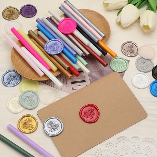 Wax Seal Gun Kit Sealing Wax Sticks 20P with Glue Gun,Wax Seal Kit, Atopbb Wine Red 20Pcs Sealing Wax Sticks with Glue Gun Great for Wax Seal Stampfor Wedding Invitations (20, New Burgundy)