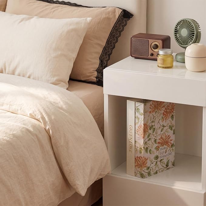 SiliFine Book Shape Cable Management Box Decorative Book Cord Hider Organizer Magnetic Organizer Box for Bedside Table Home Office, 11.8 x 7.8 x 3 Inches (Vintage Floral)
