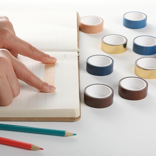 Mr. Pen- Washi Tape Set, 10 Rolls, 5 Yards/Roll, Washi Tape for Scrapbook | Arts, Crafts, Journals and Planners, Terra Nova Palette