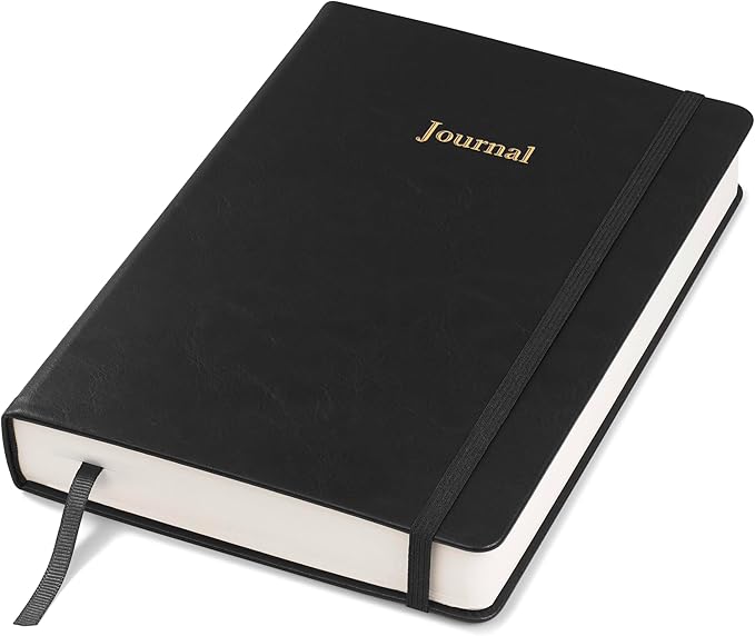 Wykeham's Executive 2026 Undated Daily Journal Planner – Customization Available (Black, 8.5"×5.5")