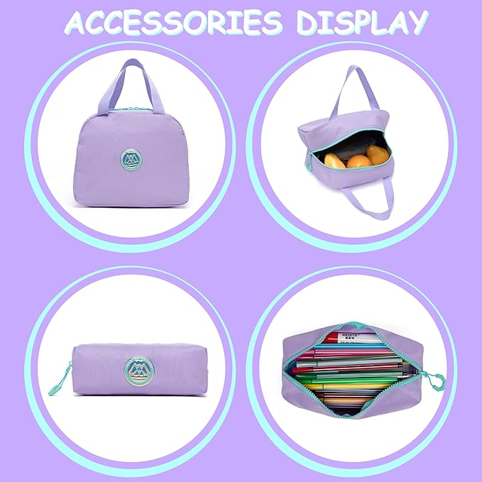 Cute Backpack for Girls Aesthetic Backpack School Backpack for Girls Backpack with Lunch Box Back to School Supplies