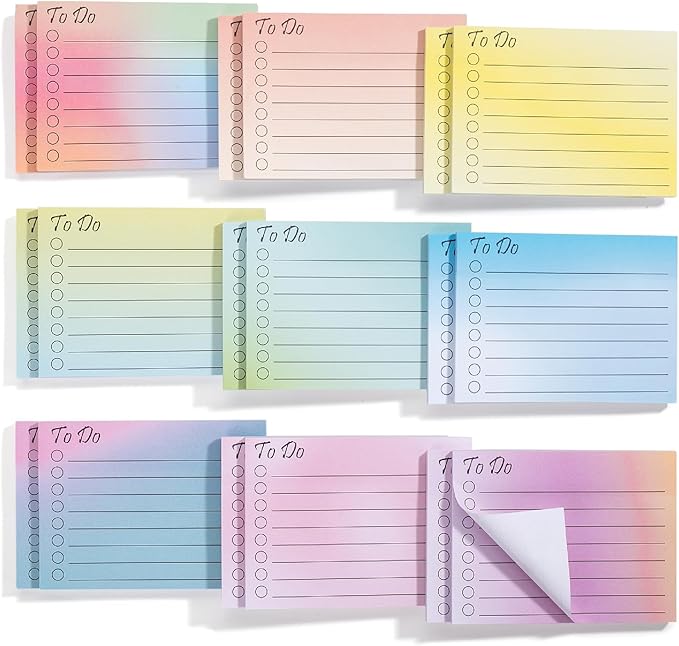 Mr. Pen- to Do List Sticky Notes, 3"x4", 18 Pads, 900 Sheets | Lined Checklist Sticky Pads with Smooth Writing, Easy Peel-Off, Thick Paper for Planning, Office, School & Daily Tasks