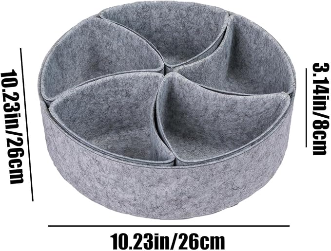 Felt Drawer Organizer, Storage Divider Bins, Desk Organization Tray | Soft Catchall Vanity Container, Drawer Storage Box for Office Gadgets Jewelry Accessories Home Bedroom Supplies