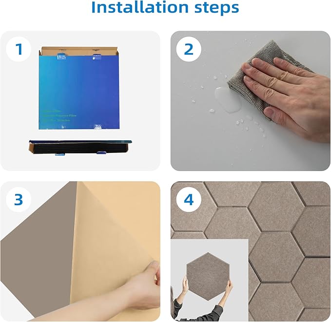 15 Pack Hexagon Sound Proof Foam Panels for Walls, Acoustic Panels 12" x 11" x 0.35" High Density Sound Absorbing Panels, Noise Reduction Foam for Home Studio, Office, Gaming Room & Theater(Gray)