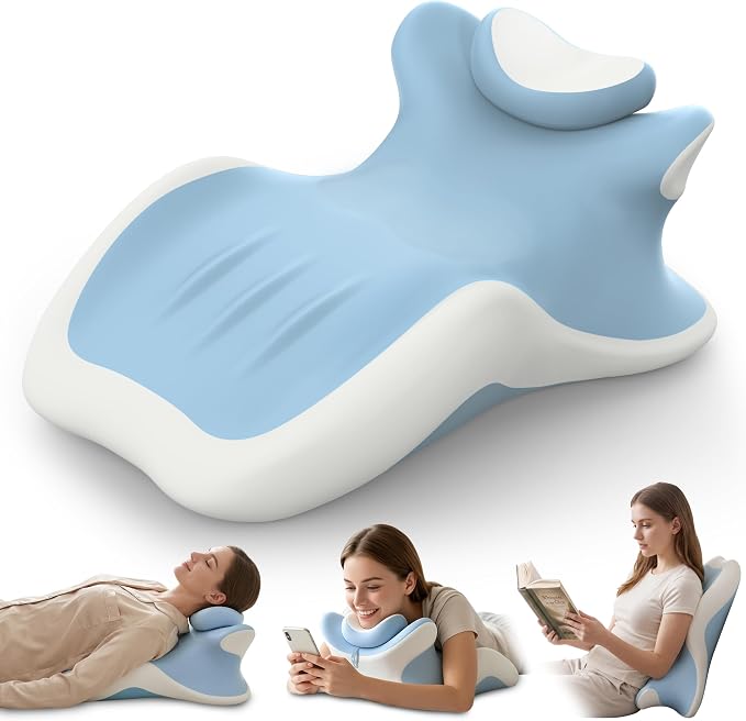 HAMYODO 27° Angled Wedge Pillow, Support for Neck Back Waist | Multi-Position Headboard, Bed Rest Pillows for Prone Sleeping ,Backrest Chaise Lounges Stomach Support in Bed, Couch or Floor