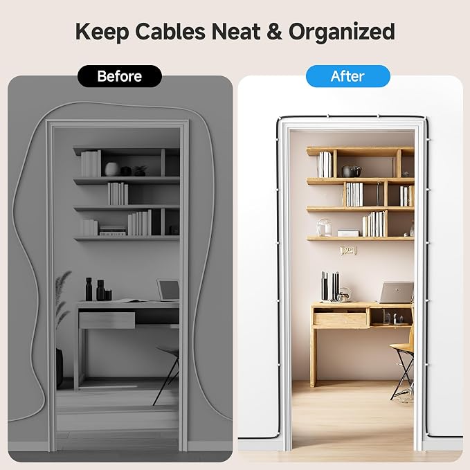 Cable Matters 200-Pack Nail-in Cable Clips, Cord Organizer, 7mm / 0.27 in. | For Cables Up to 7mm OD, Integrated Nails, Storage Container Included, Wall Clips for Baseboards and Wood Trim