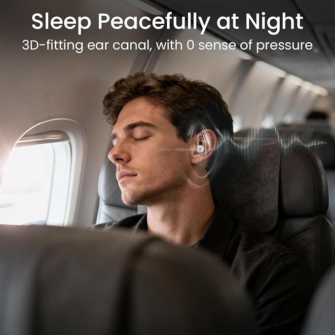 Ear Plugs for Sleeping, Noise Cancelling Earbuds for Concerts | 4 Sizes of Reusable Soft Silicone Earplugs, 30dB Comfortable Fit Earplugs