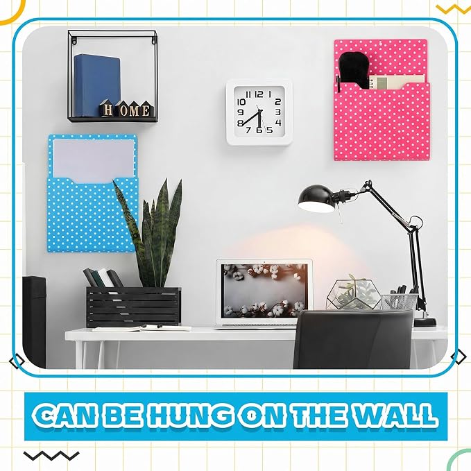 Gilprop 8 Pack Magnetic File Holder, 10"x13"x1.2" Magnetic Wall File Folders for Whiteboard, Hanging Classroom Organizer Storage, Refrigerator Magazine Holder for Mail Letters Paper Desk Office