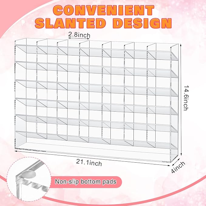 MotiMind Acrylic Pen Organizer Storage for 520 Markers Vertical Marker Organizer Acrylic Pen Display Holder for Office Desk Desktop Stationery Pencil Storage, Clear, 21 x 4 x 14.5