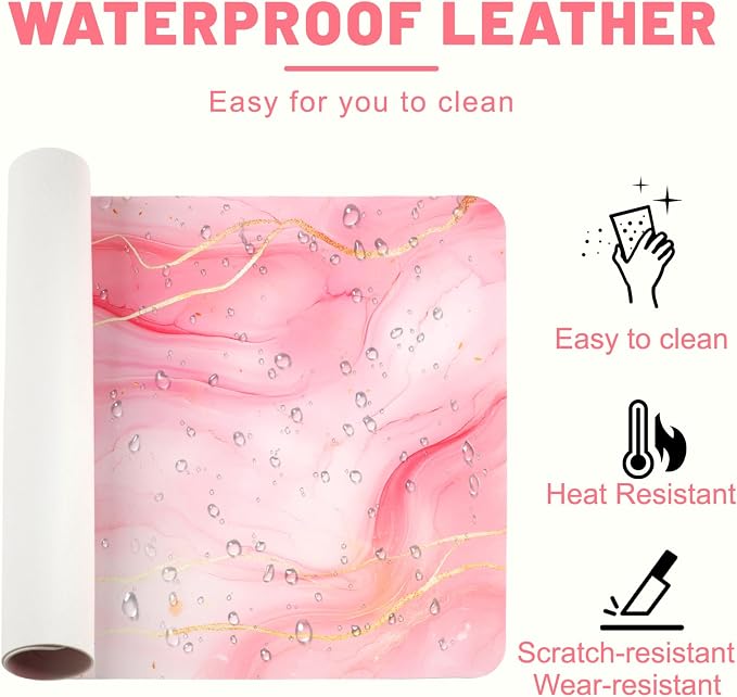 Leather Desk Mat, Desk Pad for Keyboard and Mouse Large Mouse Pads for Desk | Waterproof Desk Mat, Desk Matt for Desktop, Laptop Blotter, Keyboard Pad, Large Mouse Pad, Desk Essentials