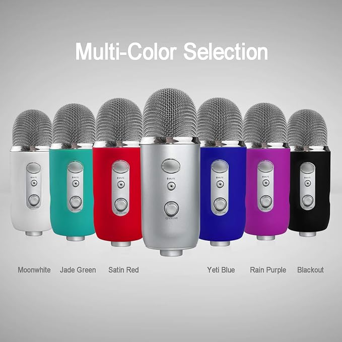 YOUSHARES Blue Yeti Protector - Full Protection Silicon Cover for Yeti & Yeti Pro Microphone (Blackout)