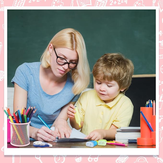 Gilprop 86 Pcs School Supplies Kit with Backpack Back to School Supplies Bag Set Elementary Essential Bundle Bulk for Student Classroom(Pink)