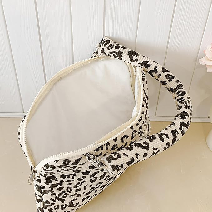 Leopard Print Laptop Case 11, 13,15 Inch Quilted Laptop Sleeve Soft Protective Cheetah Computer Sleeve for MacBook (Beige, with Strap, 15 Inch)
