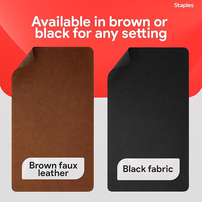 Anti-Slip Faux Leather Desk Pad, 31.5” x 15.7”, Brown, Large Desk Mat for Office & Home Workspace