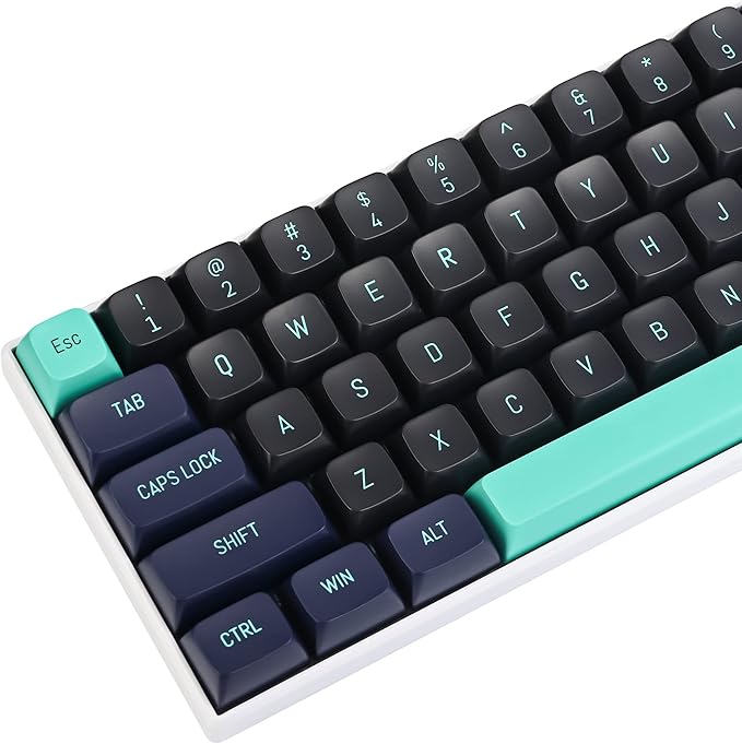 Guffercty kred 160 Keys CSA Keycap PBT Double-Shot Ball Shape Custom Keycaps Set with 6.25u/7u Spacebar for ANSI & ISO Layout Cherry MX Gateron Kailh Switches(Shark-CSA)