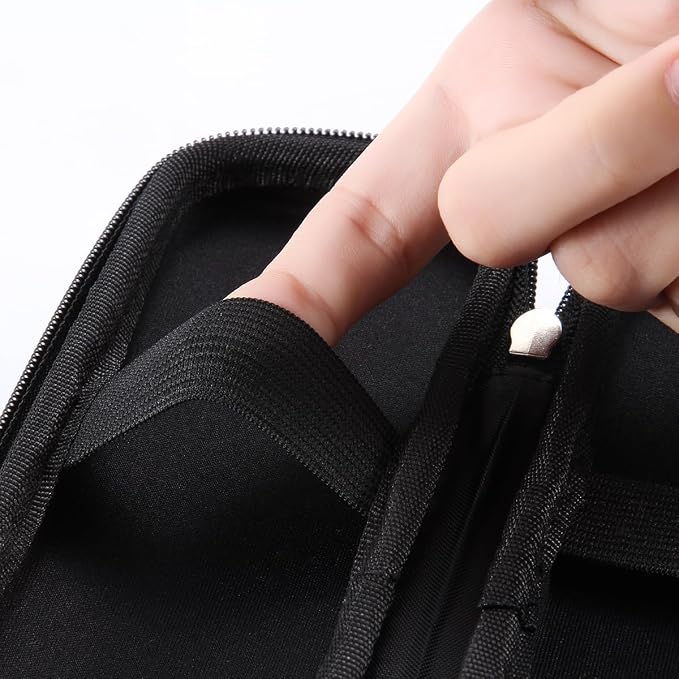 Small Pencil Case Holder for Pencils,Hard Pen Case for Executive Fountain Pens,Ballpoint Pens-Black