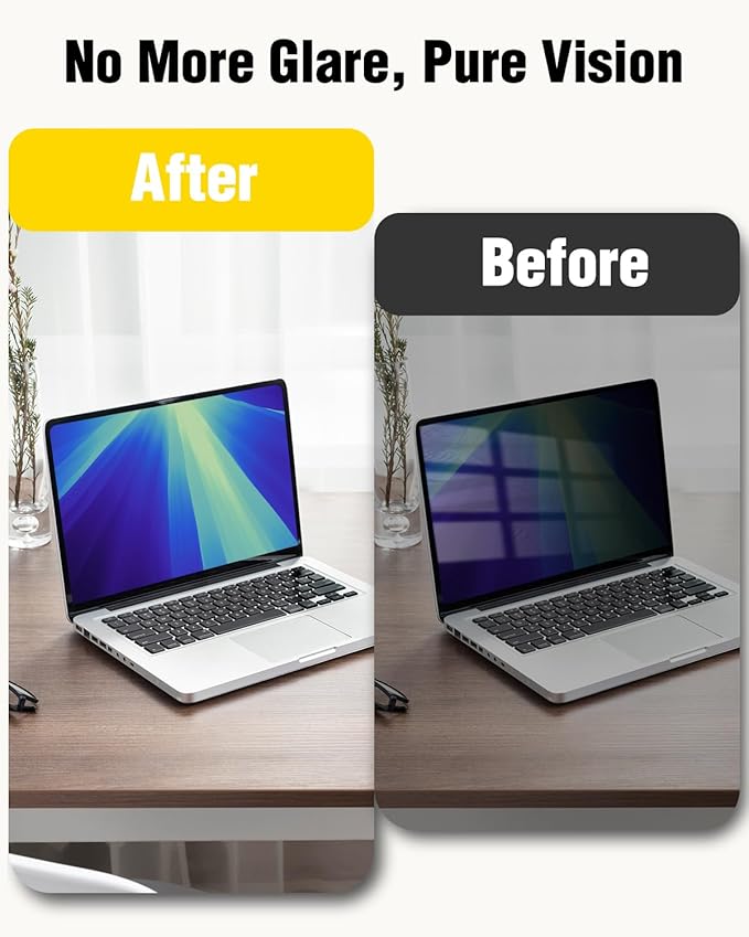 F FORITO Magnetic Privacy Screen Protector Compatible with MacBook Air 13 inch (2018, 2019, 2020, 2021, M1), Removable 360° Anti Peeping Anti Blue Light Laptop Privacy Shield