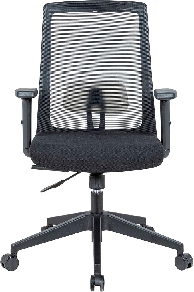 Global Industrial Mesh Task Chair with Seat Slider, Fabric, Black