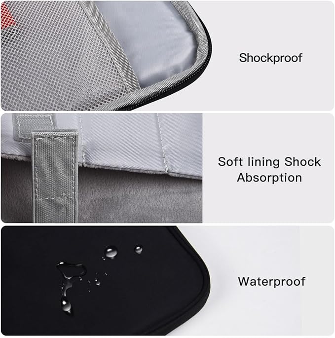 13 Inch Laptop Sleeve Bag Compatible with Apple 2026 MacBook Neo 13-inch Laptop with A18 Pro chip A3404, MacBook Neo 13 Protective Carrying Case with Handle Pocket - Black