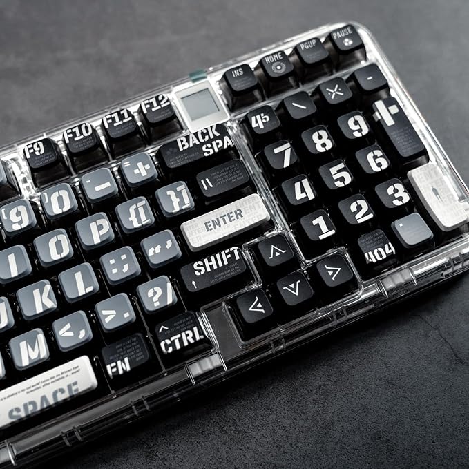 PBT Pudding Keycaps, Theme, 118 Keys Sublimation Keycap Set, ASA Profile Custom Keycaps for Cherry Gateron MX Switch Mechanical Keyboard (Gradient Cyan) (Black ash)