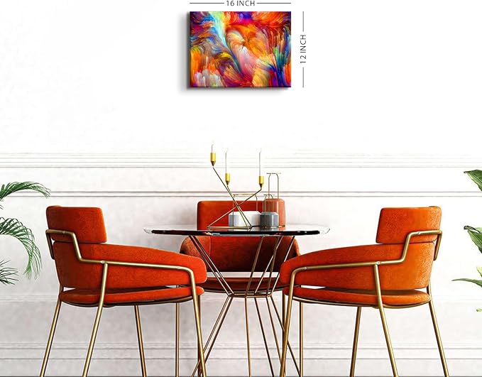 Bright Colorful Wall Art Abstract Wall Decor for Living Room Aesthetic Room Decor Pastel Colors Picture Canvas Painting Poster Modern Farmhouse Prints Artwork Bedroom Office Home Decorations 12x16”