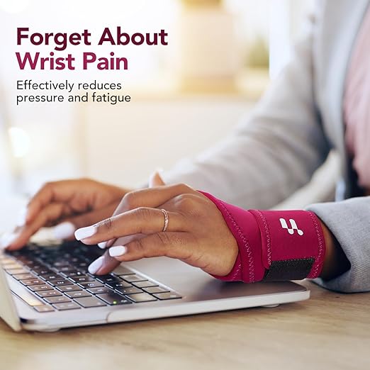 Wrist Brace with Soft Thumb Opening for Mild Carpal Tunnel Relief Tendonitis Arthritis Sprains (Not for Thumb), Compression Wrist Brace for Left Hand, Adjustable Wrist Support Wrap, 1 Unit