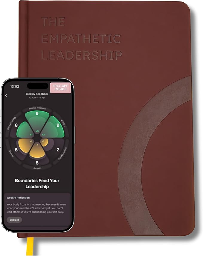 The Empathetic Leadership Guide Journal - 5 Week Mindful Daily Self Reflection Journal with Prompts for Purposeful Leadership Skills, Motivation and Strategic Mastery - with Productivity App