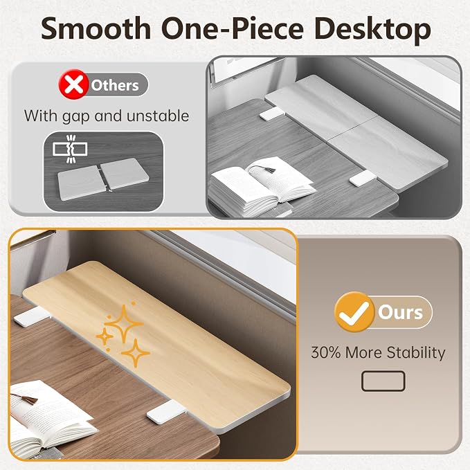 Clamp on Desk Extender Shelf, 22" Desk Riser with Pegboard | Heavy-Duty Side/Top Desk Organizer Shelf for Office Accessories, Monitor and Laptop Riser, Light Wood