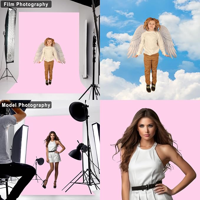 Pink Backdrop for Photoshoot Professional Photo Backdrop Background Curtain for Product Photography Portraits Wedding Party Live Streaming Video Recording 3X5 FT
