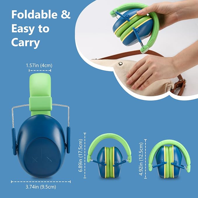 ProCase Kids Noise Cancelling Headphones, Kids Ear Protection Monster Jam Truck, Fireworks Hearing Protection Noise Reduction, Noise Canceling Earmuffs for Sensory Autism Toddler Children -Navy