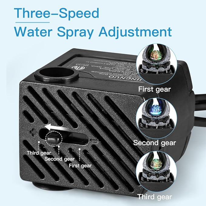 Tabletop Water Fountains Indoor, 3 Gears Desktop Fountain with Led Rolling Ball, Table Top Small Water Feature Interior Zen Relaxation Decor for Home Bedroom Living Room Office Apartment