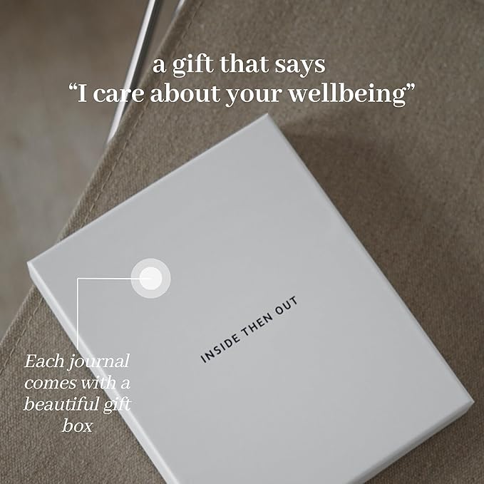 INSIDE THEN OUT Dig Deeper Journal - Guided Daily Journal with 180 Undated Prompts for Intention, Healing, Growth, Gratitude, Self Love & Discovery - Self Care Routine Gift for Women and Men