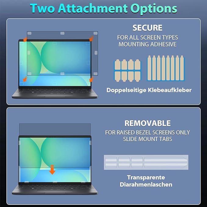 Laptop Privacy Screen 16 Inch, Laptop Screen Privacy Shield 16:10 Aspect Ratio Anti-Glare Blue Light Computer Monitor Protector,