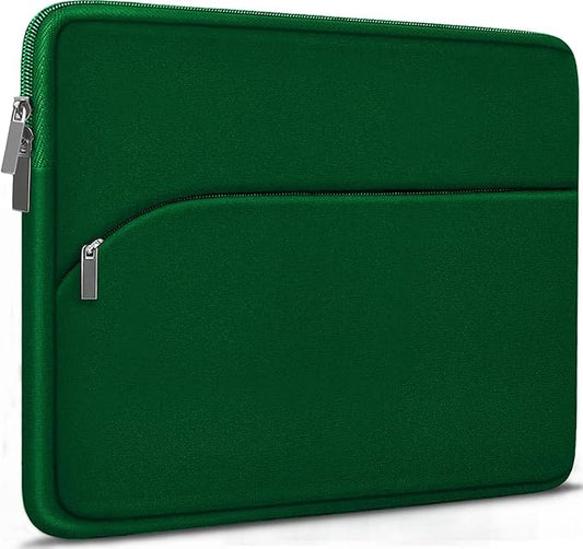 Laptop Case 14 inch, Slim Portable Monitor Protective Cover with Front Pocket, Traveling Computer Carrying Bag Laptop Sleeve Compatible for MacBook Air/Pro, HP, Dell, Lenovo, Acer, Dark Green