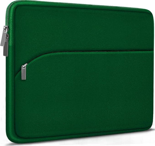 Laptop Case 14 inch, Slim Portable Monitor Protective Cover with Front Pocket, Traveling Computer Carrying Bag Laptop Sleeve Compatible for MacBook Air/Pro, HP, Dell, Lenovo, Acer, Dark Green