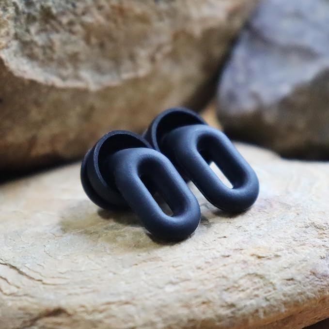 Focus Plus Earplugs with Double Tips – Reusable Silicone Ear Plugs for Sleep, Focus, Travel, Misophonia, 23 dB Noise Reduction + 5 dB with Double Tips (Black, Pack of 1)