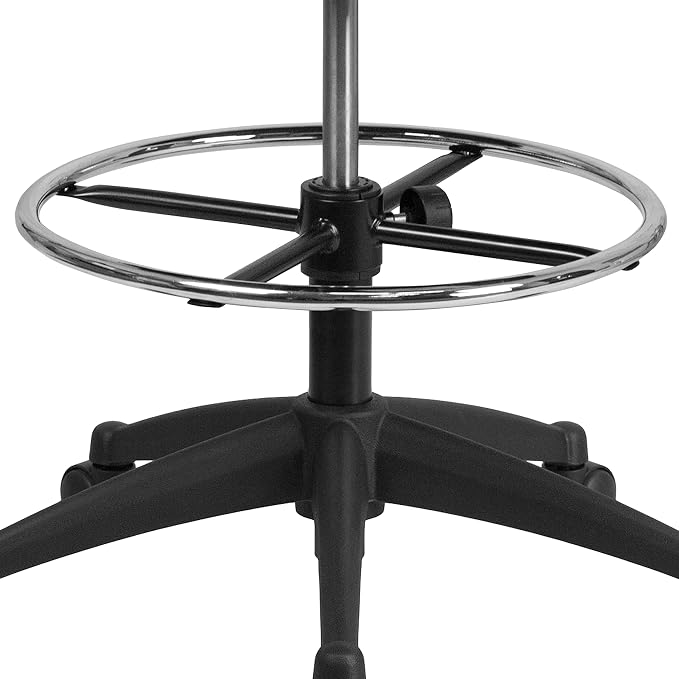 Flash Furniture Kelista Mid-Back Swivel Office Chair with Adjustable Seat Height, Ergonomic Mesh Desk Chair with Flip-Up Armrests, Black | Adjustable Foot Ring, Mid-Back, Flip-Up Arms, Mesh Back