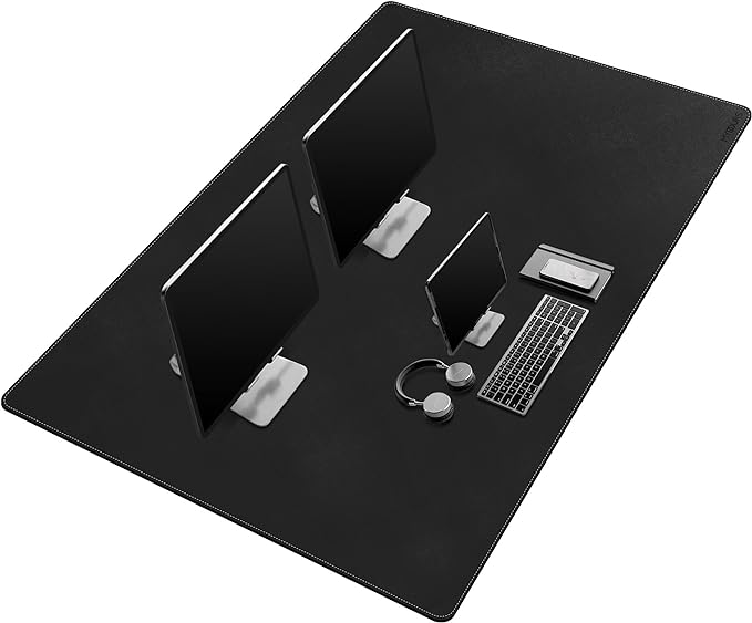 Mydours 55"x28" Extra Large Desk Mat - Full Desk Blotter Pad, Desktop Computer Desk Mat, Waterproof Desk Protector Mat, Large Mouse Pad for Desk for Writing, Workspace, Home and Office (Black)