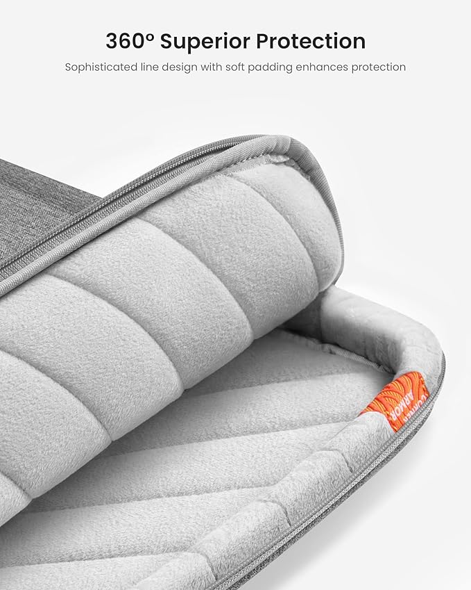 tomtoc 360 Protective Laptop Carrying Case for 13-inch New MacBook Air M5(2026), M4/A3240 2025, M3/A3113, M2/A2681 M1/A2337, 13“ MacBook Neo/Pro, iPad Pro M5 & iPad Air M4, Water-Resistant Laptop Bag