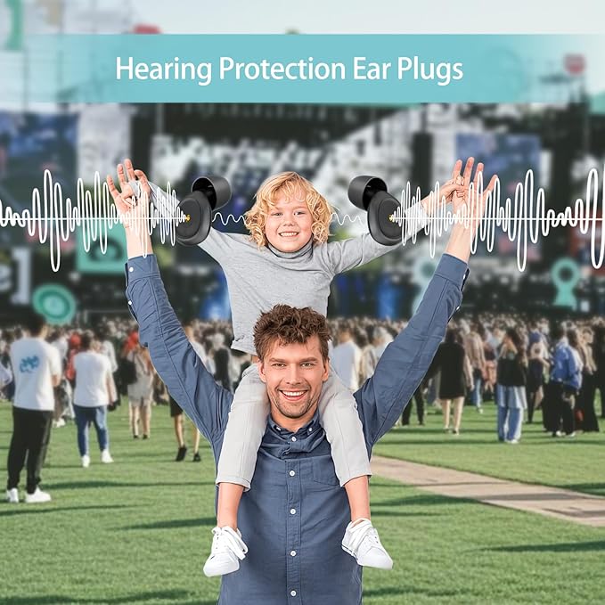 Ear Plugs for Sleeping Noise Cancelling:Reusable Ear Plugs for Noise Reduction for Snoring/Concerts/Travel/Shooting,Soft Silicone Sleep Earplugs with 6 Ear Tips & Bag(Black)