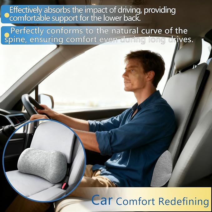 Lumbar Support Pillow for Office Chair Car | Ergonomic, Memory Foam, Fatigue Relief, Comfort and Support Your Back