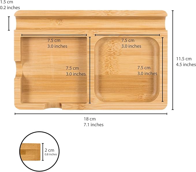 S&A WOODCRAFT Office Desk Organizer with Sticky Note Holder, Pen Slot & Phone Stand - Versatile Moso Bamboo Sticky Note Dispenser, Includes 100 3x3 Inch Pages & 4 Anti-Skid